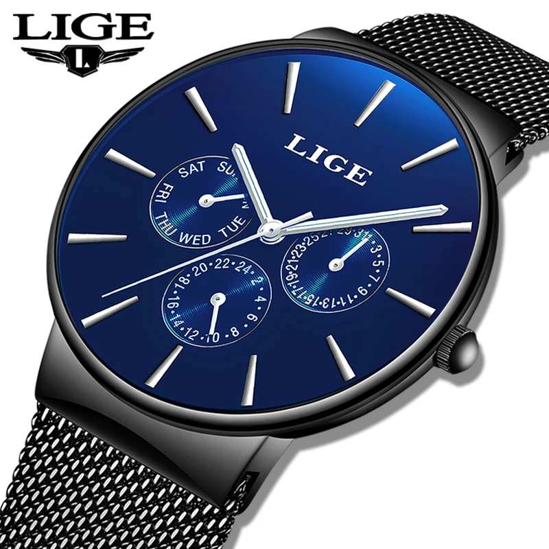 2019LIGE New Men Watches Top Brand Luxury Waterproof Ultra Thin Date WristWatch Male Mesh Strap Casual Quartz Clock reloj hombre
2019LIGE New Men Watches Top Brand Luxury Waterproof Ultra Thin Date WristWatch Male Mesh Strap Casual Quartz Clock reloj hombre
