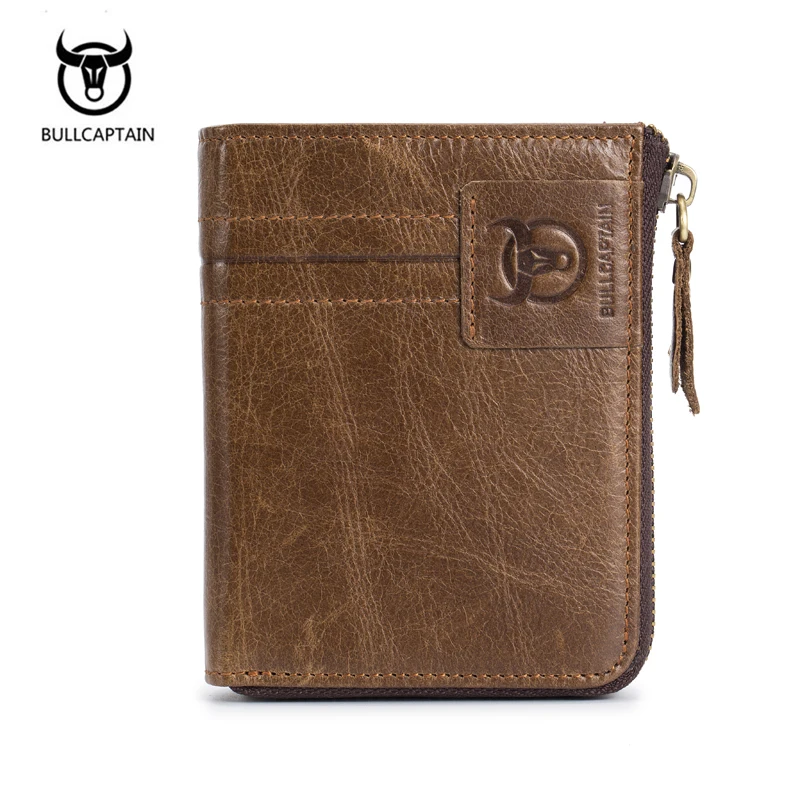 BULL CAPTAIN Fashion Cow Genuine Leather Zipper Leisure Men's Slim Leather Mini Wallet Case Credit Card Bifold Short Coin Purse
BULL CAPTAIN Fashion Cow Genuine Leather Zipper Leisure Men's Slim Leather Mini Wallet Case Credit Card Bifold Short Coin Purse