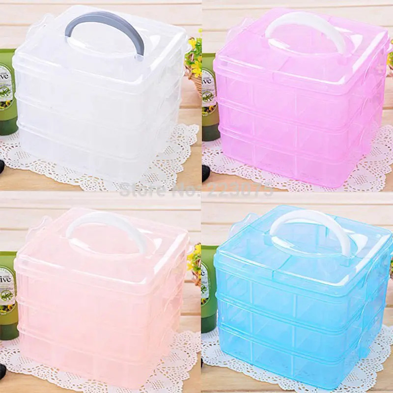 Multi Empty Compact 3 Layer 18 Compartments Plastic Storage Box Cosmetic Case Storage Boxes Nail Art Craft Makeup Random Color
Multi Empty Compact 3 Layer 18 Compartments Plastic Storage Box Cosmetic Case Storage Boxes Nail Art Craft Makeup Random Color