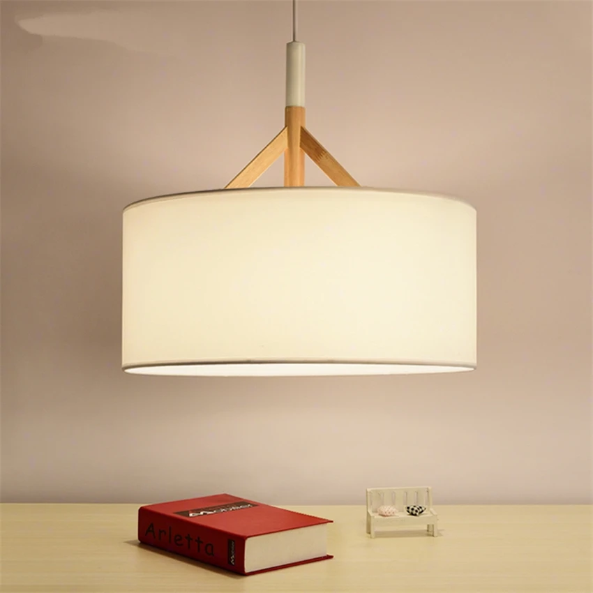 Nordic Fabric Shade White Wood Pendant Lights Living Room Kitchen Dining Table Bar Cafe Modern Art Hotel Hanging Lamps Fixtures
Nordic Fabric Shade White Wood Pendant Lights Living Room Kitchen Dining Table Bar Cafe Modern Art Hotel Hanging Lamps Fixtures