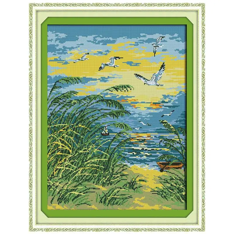 The seaside alpenglow Cross Stitch 11CT 14CT Cross Stitch Set Wholesale DIY scenery Cross-stitch Kit Embroidery Needlework
The seaside alpenglow Cross Stitch 11CT 14CT Cross Stitch Set Wholesale DIY scenery Cross-stitch Kit Embroidery Needlework