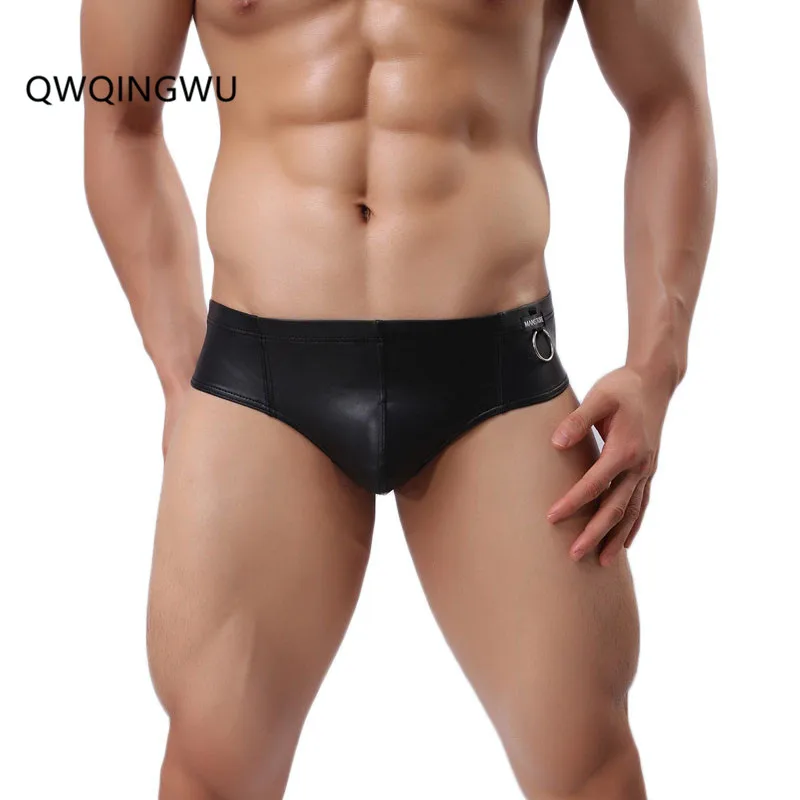 Sexy Gay Underwear Men Briefs Faux Leather T-panties Low Waist Briefs Shorts homme U Convex Pouch Underpants calzoncillos Brief
Sexy Gay Underwear Men Briefs Faux Leather T-panties Low Waist Briefs Shorts homme U Convex Pouch Underpants calzoncillos Brief