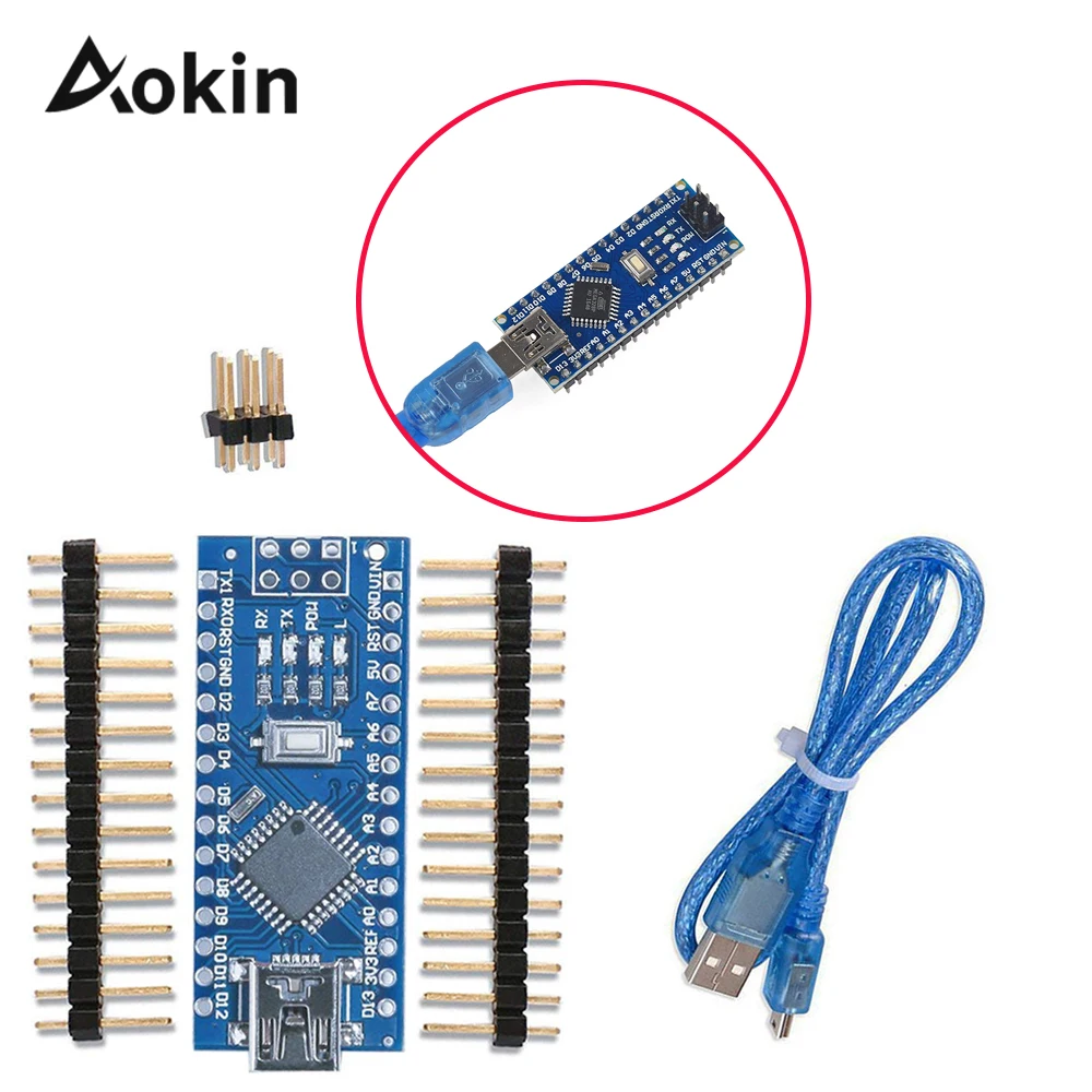 Nano Mini USB With the bootloader compatible Nano 3.0 controller For Arduino CH340 USB Driver Nano v3.0 16Mhz ATMEGA328P Cable
Nano Mini USB With the bootloader compatible Nano 3.0 controller For Arduino CH340 USB Driver Nano v3.0 16Mhz ATMEGA328P Cable