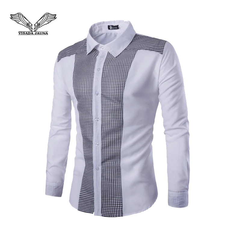 VISADA JAUNA 2019 New Men's Casual Shirt Fashion Small Square Stitching Long-Sleeved Shirt Size XS-4XL TLH75
VISADA JAUNA 2019 New Men's Casual Shirt Fashion Small Square Stitching Long-Sleeved Shirt Size XS-4XL TLH75
