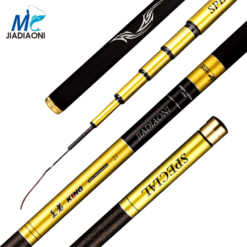 JIADIAONI WANGZHE Fishing Rod Taiwan Fly Carbon 4.5M/5.4M/6.3M Telescopic Taiwan Fishing Rod Professional Pole Fashing Tackle
JIADIAONI WANGZHE Fishing Rod Taiwan Fly Carbon 4.5M/5.4M/6.3M Telescopic Taiwan Fishing Rod Professional Pole Fashing Tackle