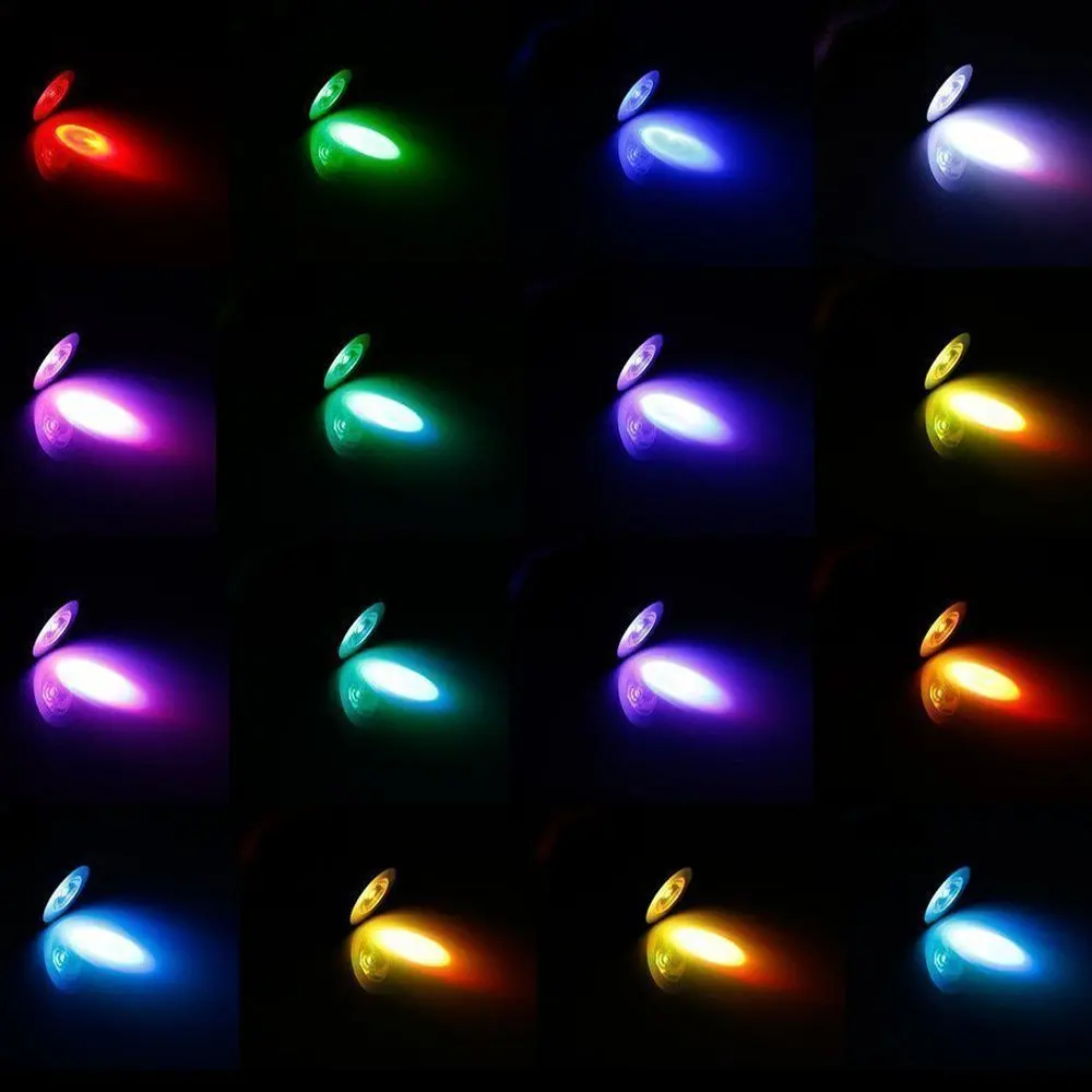 Точесветильник Светодиодная лампа GU10 4 Вт RGB 10 шт. 16 цветов меняющая цвет Лампочка