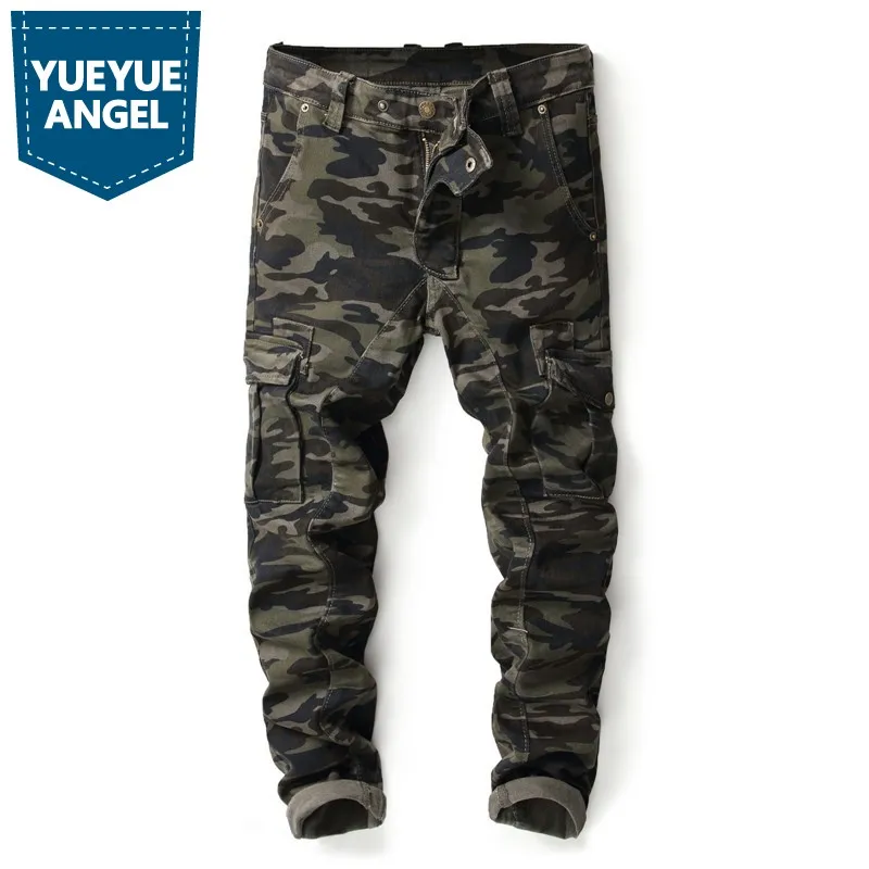 Korean Camouflage Joggers Slim Fit Jeans Multi Pocket Cargo Denim Pencil Pants Men Autumn Fashion Famous Brand Jeans Trouser New
Korean Camouflage Joggers Slim Fit Jeans Multi Pocket Cargo Denim Pencil Pants Men Autumn Fashion Famous Brand Jeans Trouser New