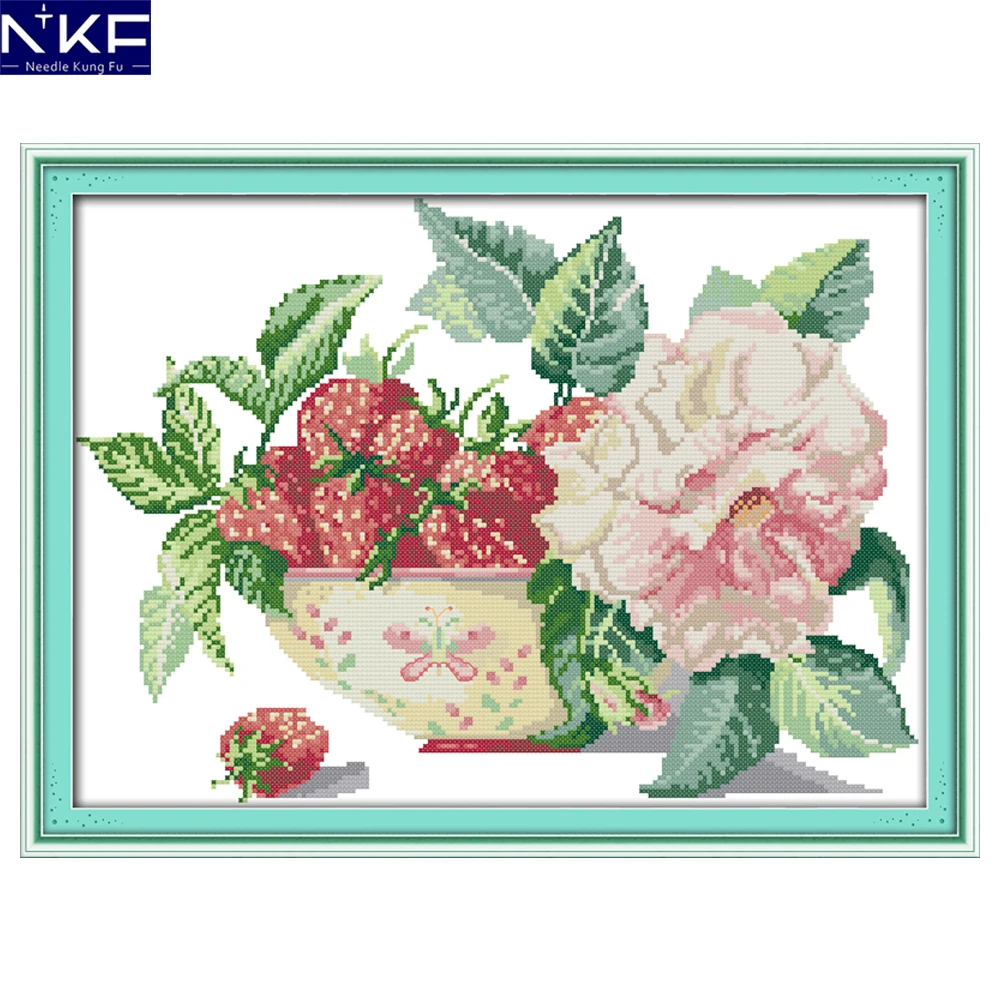 NKF Strawberry pot Cross Stitch Handmade Embroidery cross sale set DIY Kit Needlework Cross-stitch Embroidery Kit for Home Decor
NKF Strawberry pot Cross Stitch Handmade Embroidery cross sale set DIY Kit Needlework Cross-stitch Embroidery Kit for Home Decor