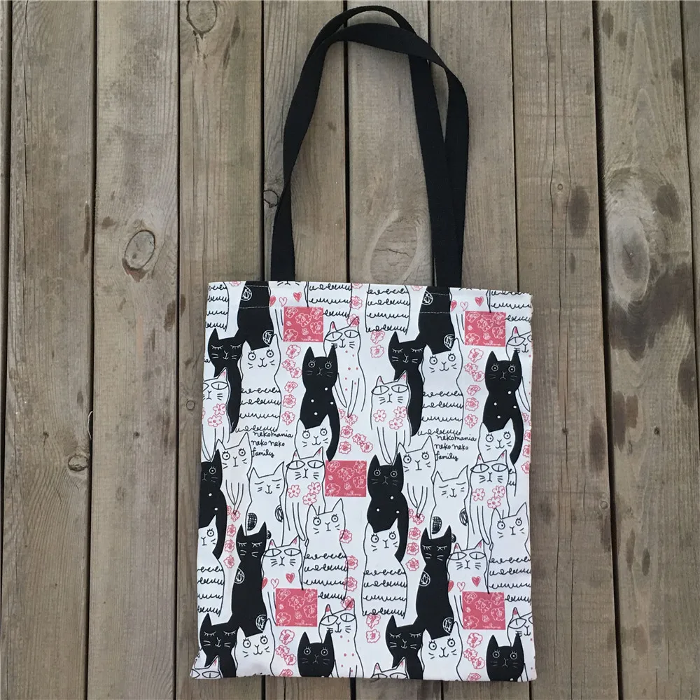 YILE Cotton Canvas Eco Shopping Tote Shoulder Bag Print White Black Pink Cat Black Strap 8108d
YILE Cotton Canvas Eco Shopping Tote Shoulder Bag Print White Black Pink Cat Black Strap 8108d