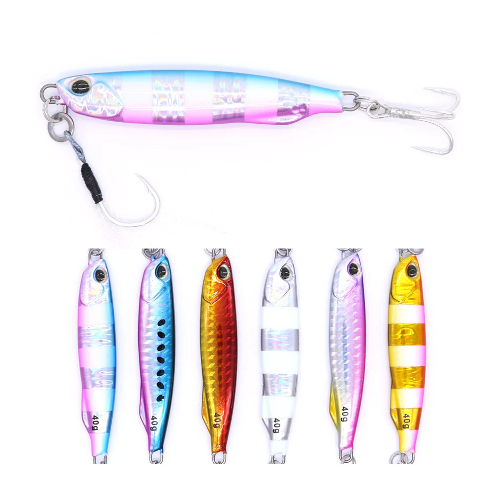 CASTFUN 20g 40g 60g Drag Metal Cast Slim Jig Fishing Lure Off Shore Jigging Lure Casting Jig Glow With Single Hook With Free Box
CASTFUN 20g 40g 60g Drag Metal Cast Slim Jig Fishing Lure Off Shore Jigging Lure Casting Jig Glow With Single Hook With Free Box