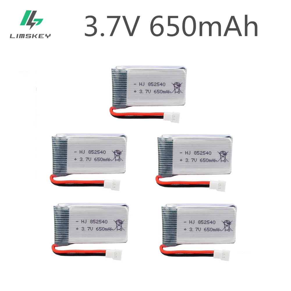 5 шт. 3 7 в 650 мАч батарея Lipo для Syma X5C-1 X5C X5 X5SC X5SW X6SW H9D H5C Дрон Части RC дроны