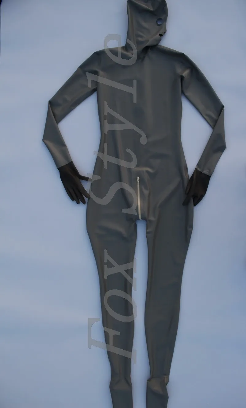 sexy rubber costume latex catsuits for men with back zipper and cortch zipper in grey latex
sexy rubber costume latex catsuits for men with back zipper and cortch zipper in grey latex