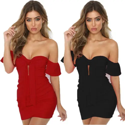Sexy 2019 Solid Women Fashion Summer Slash Neck Short Mini Dress Sheath Hollow Out Casual Short Sleeve Evening Party
Sexy 2019 Solid Women Fashion Summer Slash Neck Short Mini Dress Sheath Hollow Out Casual Short Sleeve Evening Party