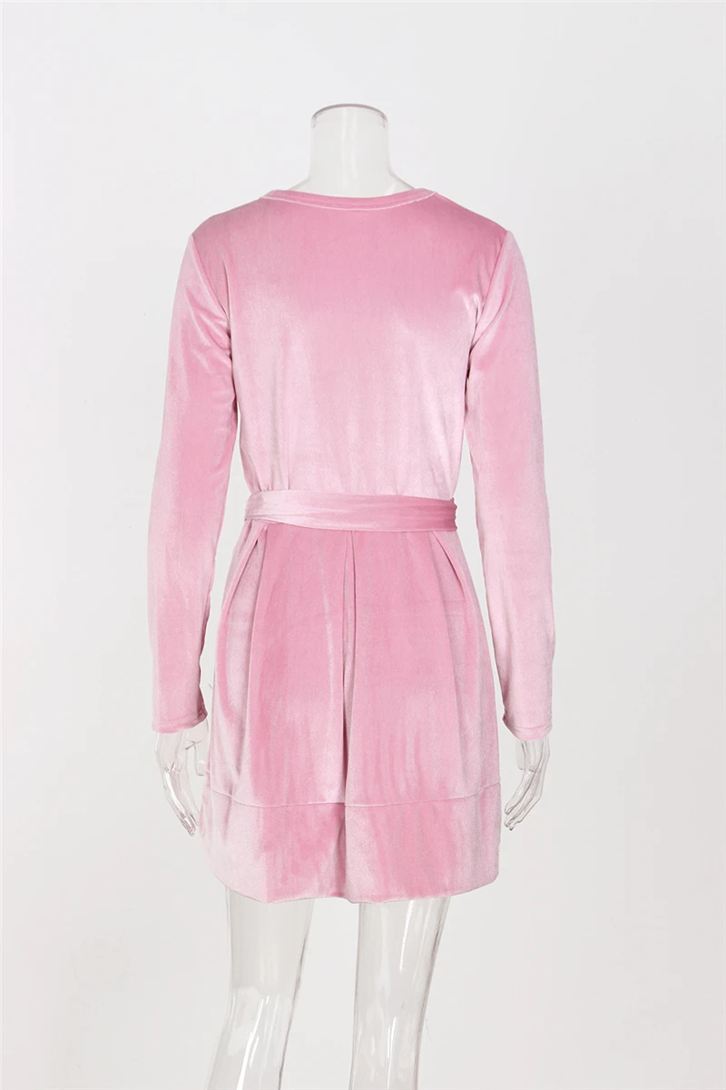 Adogirl 2017 New Autumn Winter Velvet Dress with Sashes O Neck 3/4 Sleeve Casual Ruffle Mini Dresses Pink Princess Vestidos
Adogirl 2017 New Autumn Winter Velvet Dress with Sashes O Neck 3/4 Sleeve Casual Ruffle Mini Dresses Pink Princess Vestidos