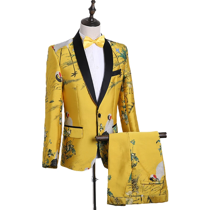 Cozimastarla New Chinese Style Singer Host Korean Slim Fit Flower Printed Performance Costume Men Casual Stage Show Suits 2XL
Cozimastarla New Chinese Style Singer Host Korean Slim Fit Flower Printed Performance Costume Men Casual Stage Show Suits 2XL