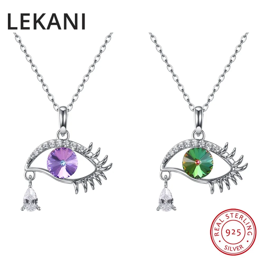 Женское Ожерелье в форме глаз LEKANI ожерелье с кристаллами Swarovski Массивный