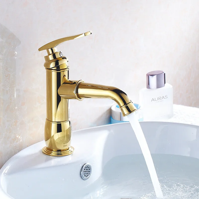Bathroom Basin Faucets Brass Hot & Cold Sink Mixer Tap Single Handle Deck Mounted Faucet Gold/Chrome Lavatory Water Crane Tap
Bathroom Basin Faucets Brass Hot & Cold Sink Mixer Tap Single Handle Deck Mounted Faucet Gold/Chrome Lavatory Water Crane Tap