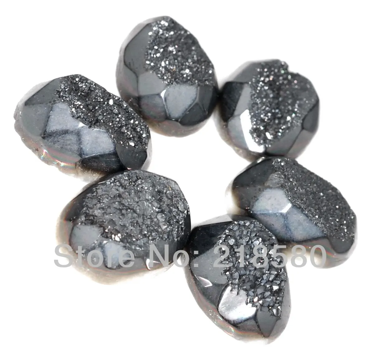 H-DCB42 25pcs Faceted Black Quartz Oval Shape Drusy Druzy Cabochon Beads 12mmx16mm
H-DCB42 25pcs Faceted Black Quartz Oval Shape Drusy Druzy Cabochon Beads 12mmx16mm