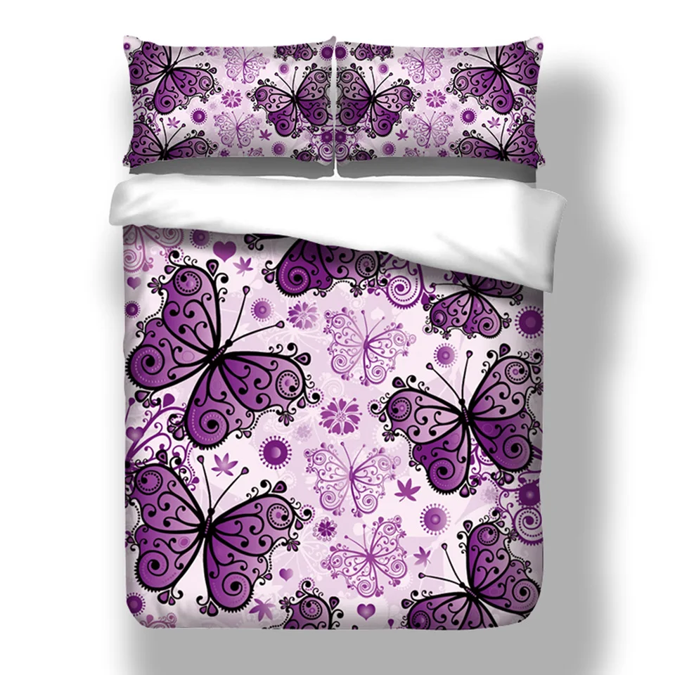 Wongsbedding Purple Butterfly Duvet Cover Bedding Set Animal Bedclothes Twin Full Queen King Size 3PCS
Wongsbedding Purple Butterfly Duvet Cover Bedding Set Animal Bedclothes Twin Full Queen King Size 3PCS