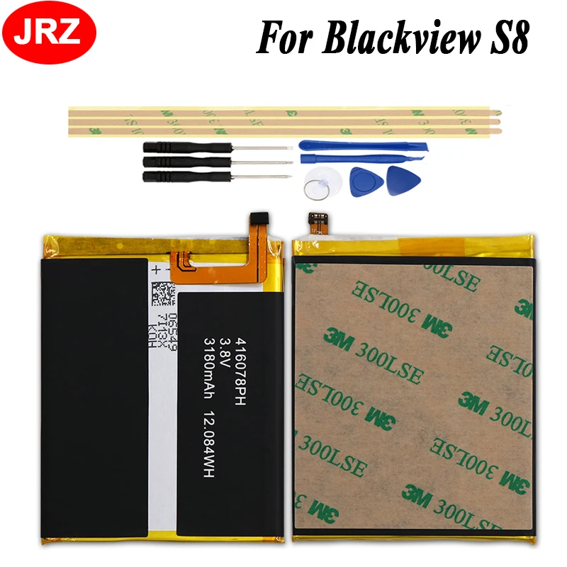 JRZ для Blackview S8 запасная батарея телефона 3180mAh Высокая емкость 5.7inch MTK6750T сменные