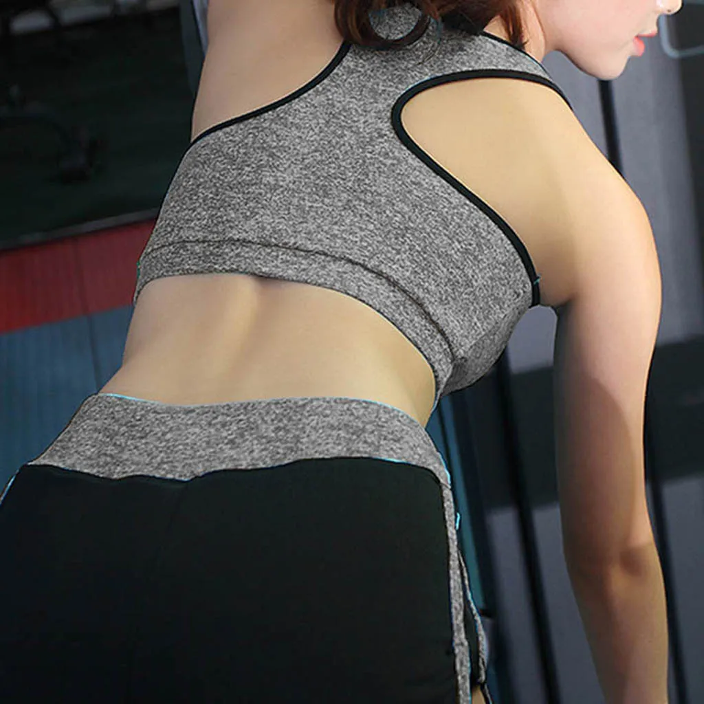 Fashion sports lingerie ensemble femme sport 2019 Women's Sports Underwear Shock-proof Yoga Gathering Worker's Bra Top | Спорт и