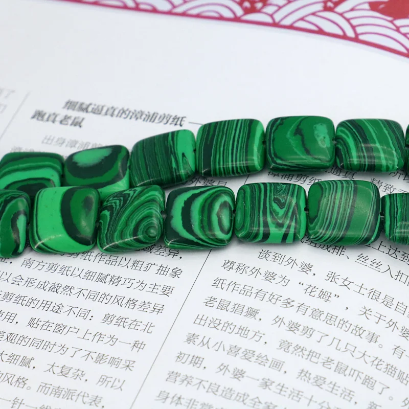 Square-shape Green malachite loose beads 15x15mm 15" 2pc/lot stripe stone women jewelry making design gifts
Square-shape Green malachite loose beads 15x15mm 15" 2pc/lot stripe stone women jewelry making design gifts