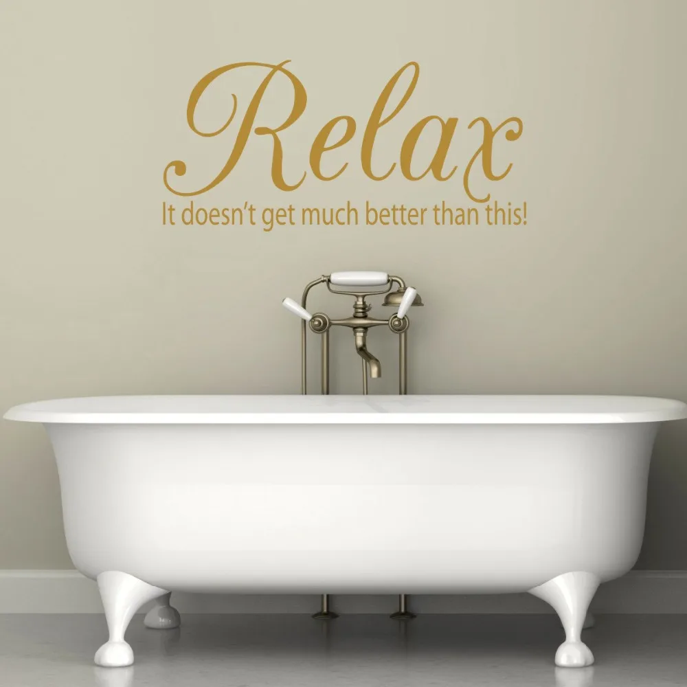 Bathroom Quote Wall Decal Quotes Relax Houseware Home Interior Decor Bath Art Mural Removable Waterproof Vinilos Paredes SYY753
Bathroom Quote Wall Decal Quotes Relax Houseware Home Interior Decor Bath Art Mural Removable Waterproof Vinilos Paredes SYY753