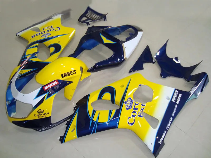 Набор обтекателей мотоцикла для GSXR1000 K2 00 01 02 GSXR 1000 2000 2001 2002 ABS желтый синий