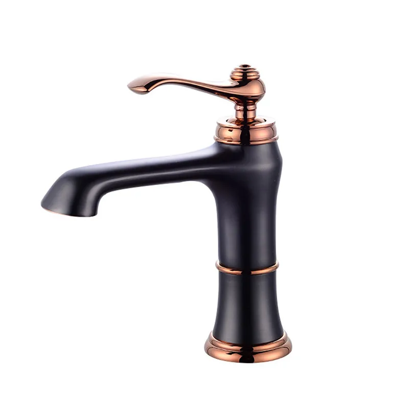 Bathroom Basin Faucets Golden & black oil brushed Brass Mixer Tap Single Handle Hot & Cold Washbasin Tap torneiras banheiro
Bathroom Basin Faucets Golden & black oil brushed Brass Mixer Tap Single Handle Hot & Cold Washbasin Tap torneiras banheiro