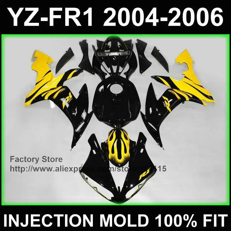 Burning yellow flame fairing kit for YAMAHA fairings YZF R1 2004 2005 2006 yzf r1 04 05 06 Full injection
Burning yellow flame fairing kit for YAMAHA fairings YZF R1 2004 2005 2006 yzf r1 04 05 06 Full injection
