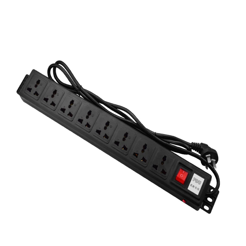 10A 250V PDU Cabinet Dedicated Power Outlet 8 jacks Universal Socket. 1.8M Extension cord With overload protection
10A 250V PDU Cabinet Dedicated Power Outlet 8 jacks Universal Socket. 1.8M Extension cord With overload protection