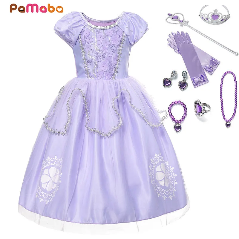PaMaBa Girls Sophia The First Princess Cosplay Dresses Toddlers Clothes Appliques Crystal O-Neck Kids Summer Party Wear Frocks
PaMaBa Girls Sophia The First Princess Cosplay Dresses Toddlers Clothes Appliques Crystal O-Neck Kids Summer Party Wear Frocks