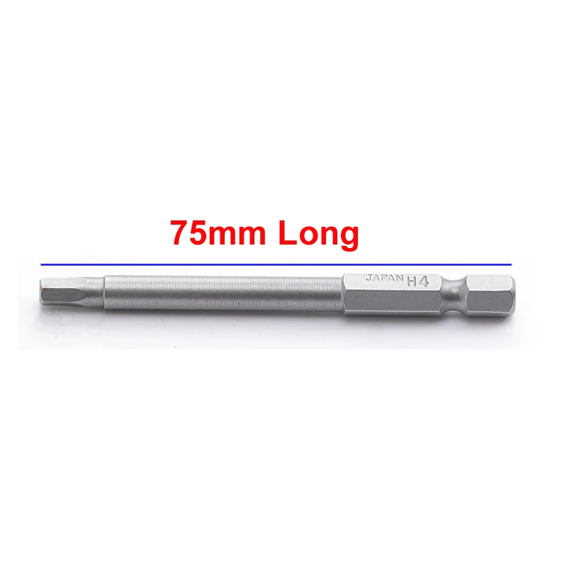 4pcs 75mm 1/4" Hex S2 Steel Inner Hexagon Head Screw Driver Screwdrivers Kit Hand Tools Magnetic Drill Screwdriver Set Bits Tool |