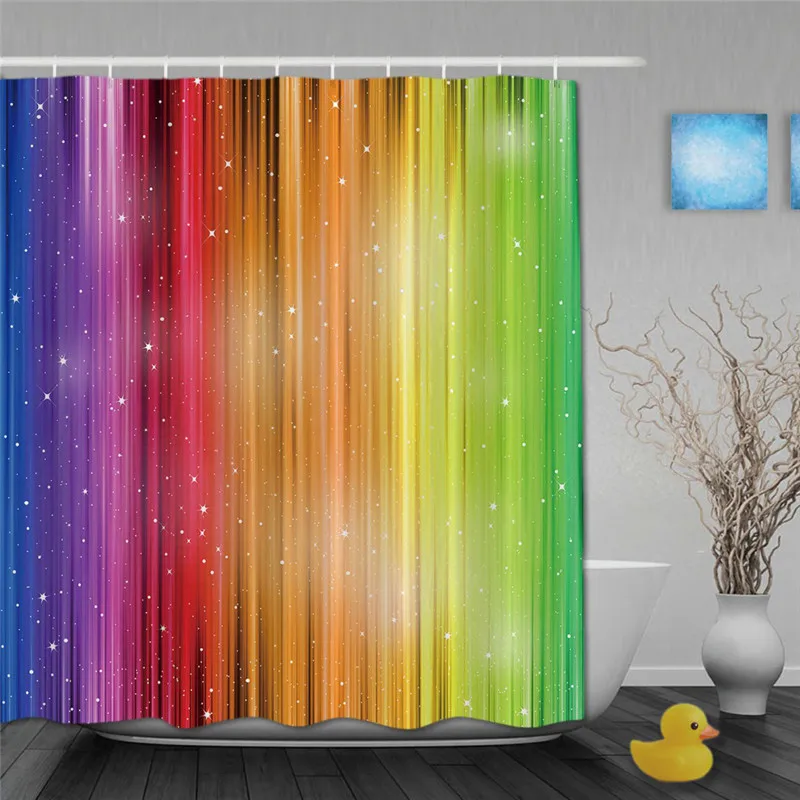 Household Magic Striped Rainbow Shower Curtains Waterproof Fabric Bathroom Curtain With Hooks Mildew Proof Bath SPA Curtain
Household Magic Striped Rainbow Shower Curtains Waterproof Fabric Bathroom Curtain With Hooks Mildew Proof Bath SPA Curtain