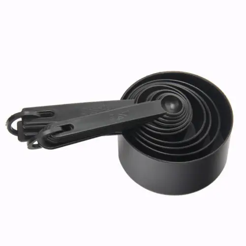 10pcs Black Color Measuring Cups And Measuring Spoon Scoop Silicone Handle Kitchen Measuring Tool
10pcs Black Color Measuring Cups And Measuring Spoon Scoop Silicone Handle Kitchen Measuring Tool