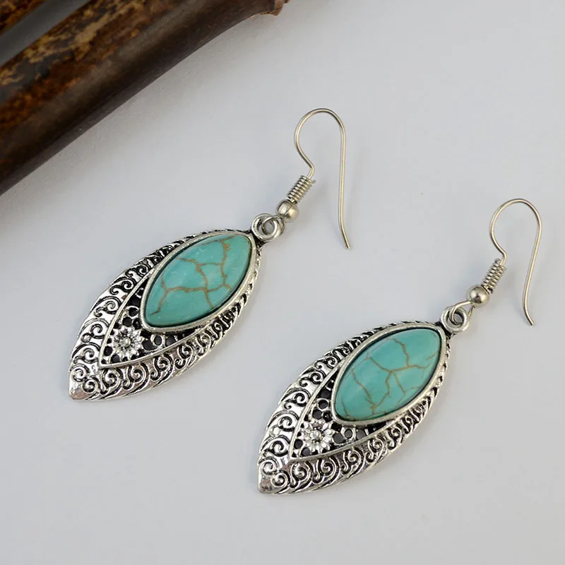 Bohemia Style Blue Stone Dangle Earring Oorbellen Vintage Ethnic Leaf Shape Engraving Turquoises Earrings For Women Gift L3T129
Bohemia Style Blue Stone Dangle Earring Oorbellen Vintage Ethnic Leaf Shape Engraving Turquoises Earrings For Women Gift L3T129
