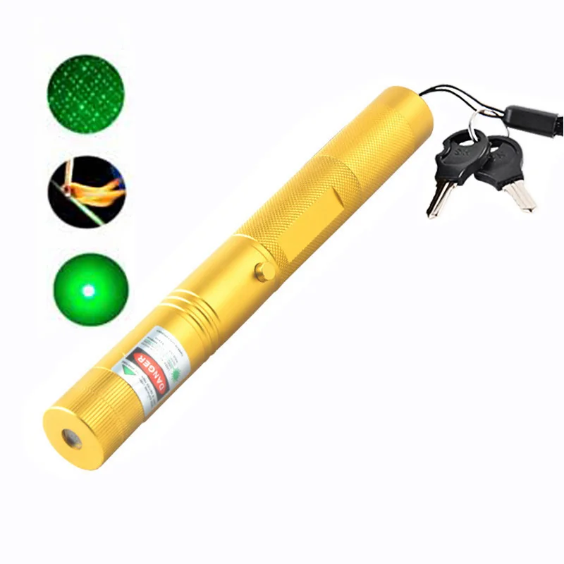 Laser 303 High Power 532NM Green Laser Pointer Pen Adjustable Focus Burning Match Single Point Starry 2 in 1 Lazer + Safe Key
Laser 303 High Power 532NM Green Laser Pointer Pen Adjustable Focus Burning Match Single Point Starry 2 in 1 Lazer + Safe Key