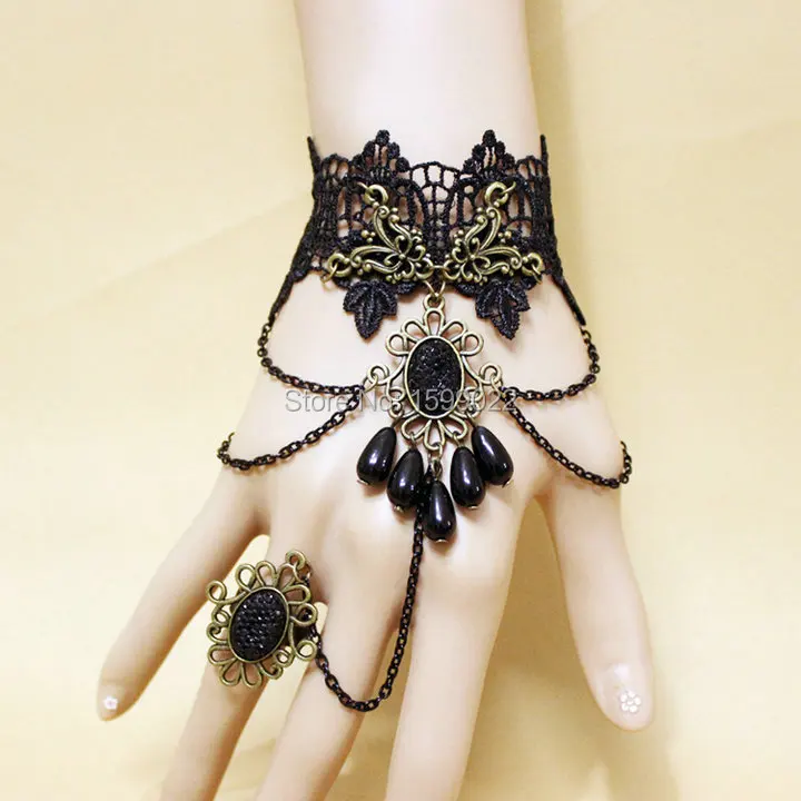 Handmade Vintage Ethnic Bracelet Hand Bracelet Finger Ring for Women Antique Bronze Charms Chain Black Lace Hand Jewelry Gift
Handmade Vintage Ethnic Bracelet Hand Bracelet Finger Ring for Women Antique Bronze Charms Chain Black Lace Hand Jewelry Gift
