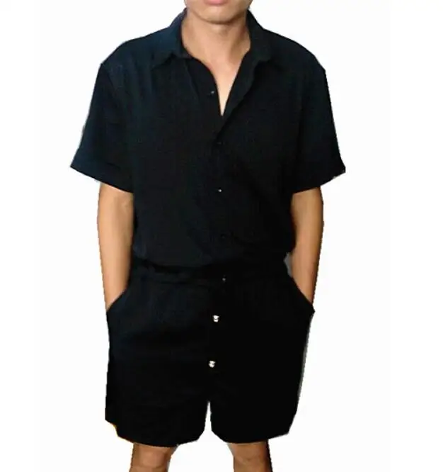 S-4XL Sell Like Hot Cakes / Summer Men New Thin Black Shorts Of Cultivate One's Morality Short Sleeve Jumpsuit
S-4XL Sell Like Hot Cakes / Summer Men New Thin Black Shorts Of Cultivate One's Morality Short Sleeve Jumpsuit