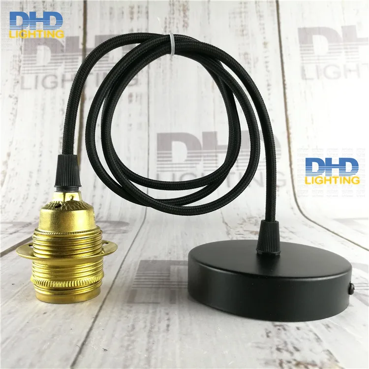Free shipping E27 Edison lamp fixture vintage matt gold brass finished ceramic socket Aluminum lamp holder with cable and canopy
Free shipping E27 Edison lamp fixture vintage matt gold brass finished ceramic socket Aluminum lamp holder with cable and canopy