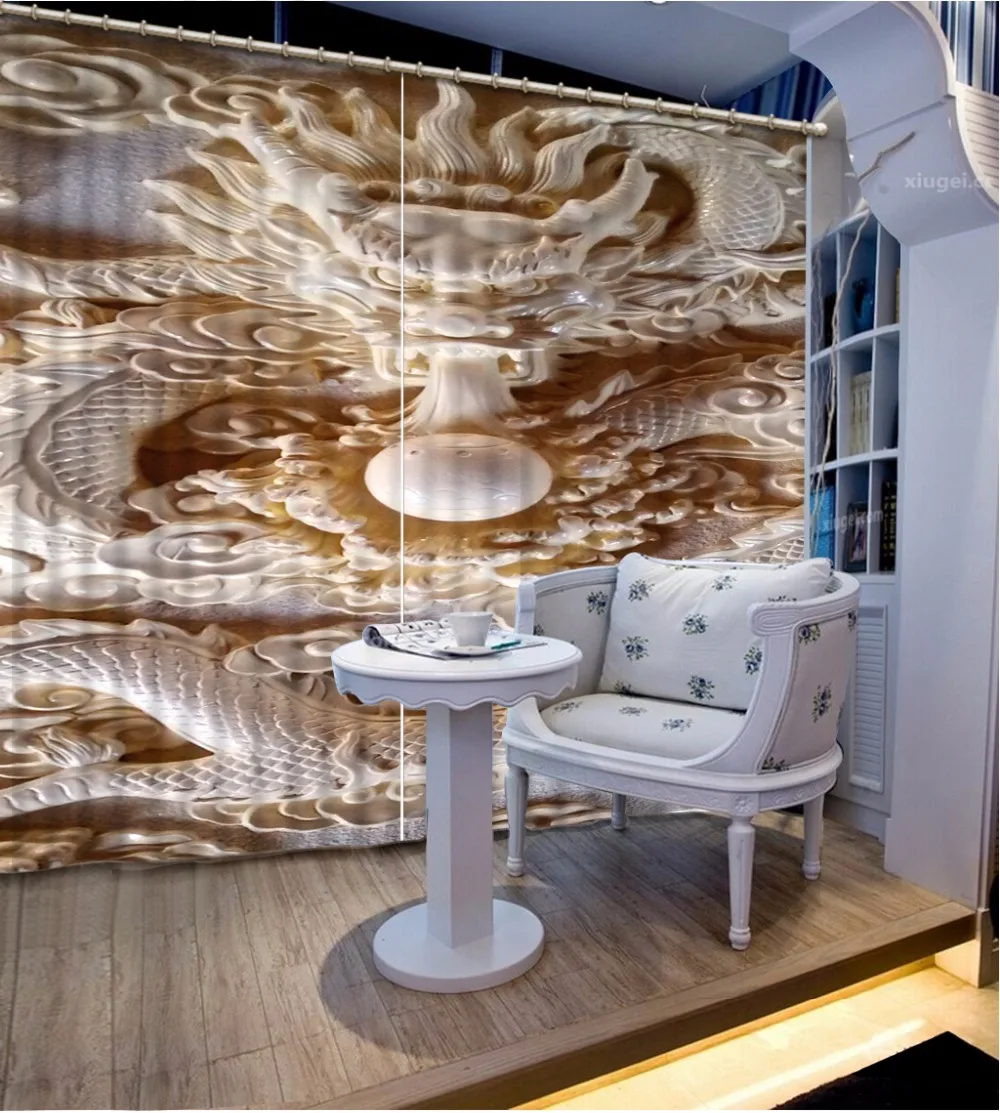 Fashion Customized Home Bedroom Decoration 3D Curtain Engraving Dragon Curtains For Blackout Curtains For Living Room
Fashion Customized Home Bedroom Decoration 3D Curtain Engraving Dragon Curtains For Blackout Curtains For Living Room