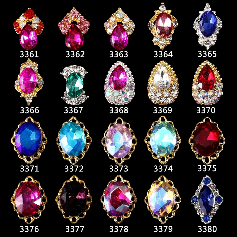 100PCS Crystal AB Nail Art Rhinestones Teardrop Shape Design Colorful Nail 3D Art Strass Alloy Stones For Salon Nails 3361-3380
100PCS Crystal AB Nail Art Rhinestones Teardrop Shape Design Colorful Nail 3D Art Strass Alloy Stones For Salon Nails 3361-3380