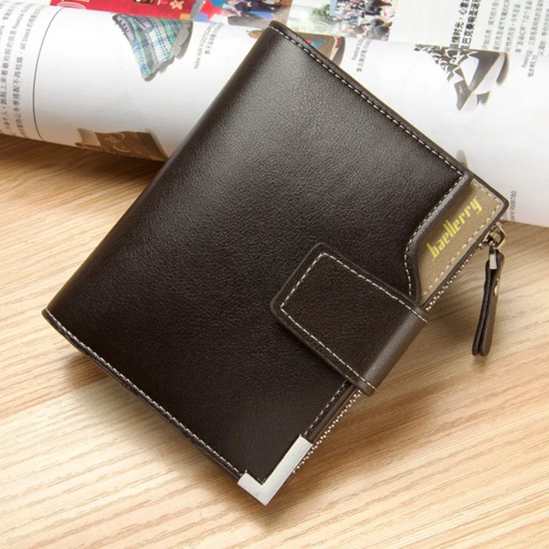 Кошелек мужской кожаный короткий клатч сумочка для денег Модный деловой 047X |