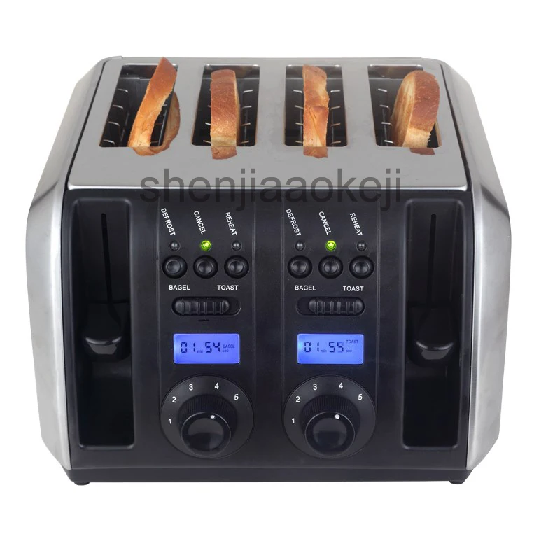 Commerical Multifunctional toaster Stainless Steel toaster baking machine Household 4 slices toaster 220v/50HZ 1750w 1pc
Commerical Multifunctional toaster Stainless Steel toaster baking machine Household 4 slices toaster 220v/50HZ 1750w 1pc