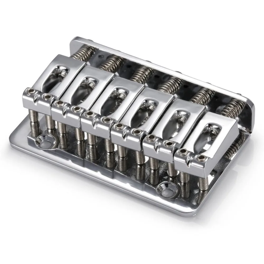 6 Saddle Hardtail Bridge Top Load 65mm Electric Guitar Bridge with 5Pcs Screws Heavy Guitar Accessories 
6 Saddle Hardtail Bridge Top Load 65mm Electric Guitar Bridge with 5Pcs Screws Heavy Guitar Accessories