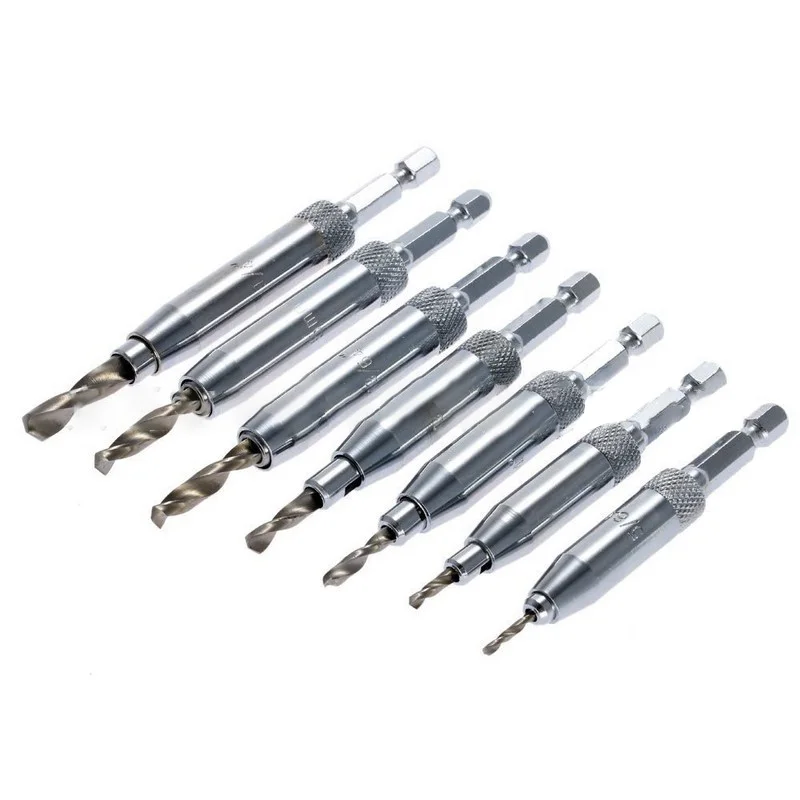 7pcs/Set Drill Bit Centering HSS Self Hinge Twist Drill Bits Hex Shank Window Doors Screw Hole Screwdriver Drill Bit Set
7pcs/Set Drill Bit Centering HSS Self Hinge Twist Drill Bits Hex Shank Window Doors Screw Hole Screwdriver Drill Bit Set