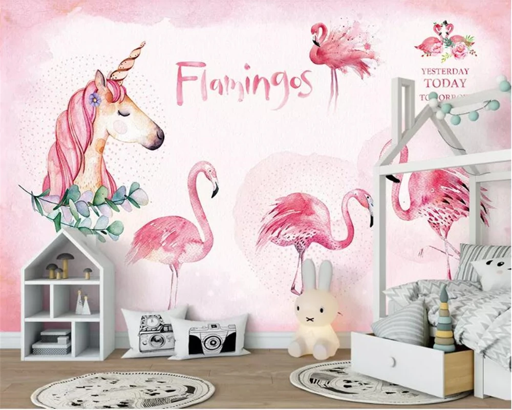 beibehang Custom wallpaper 3D Cartoon Pink flamingo unicorn Wall Sticker TV backdrop wall mural Wallpaper for wall 3 d behang
beibehang Custom wallpaper 3D Cartoon Pink flamingo unicorn Wall Sticker TV backdrop wall mural Wallpaper for wall 3 d behang
