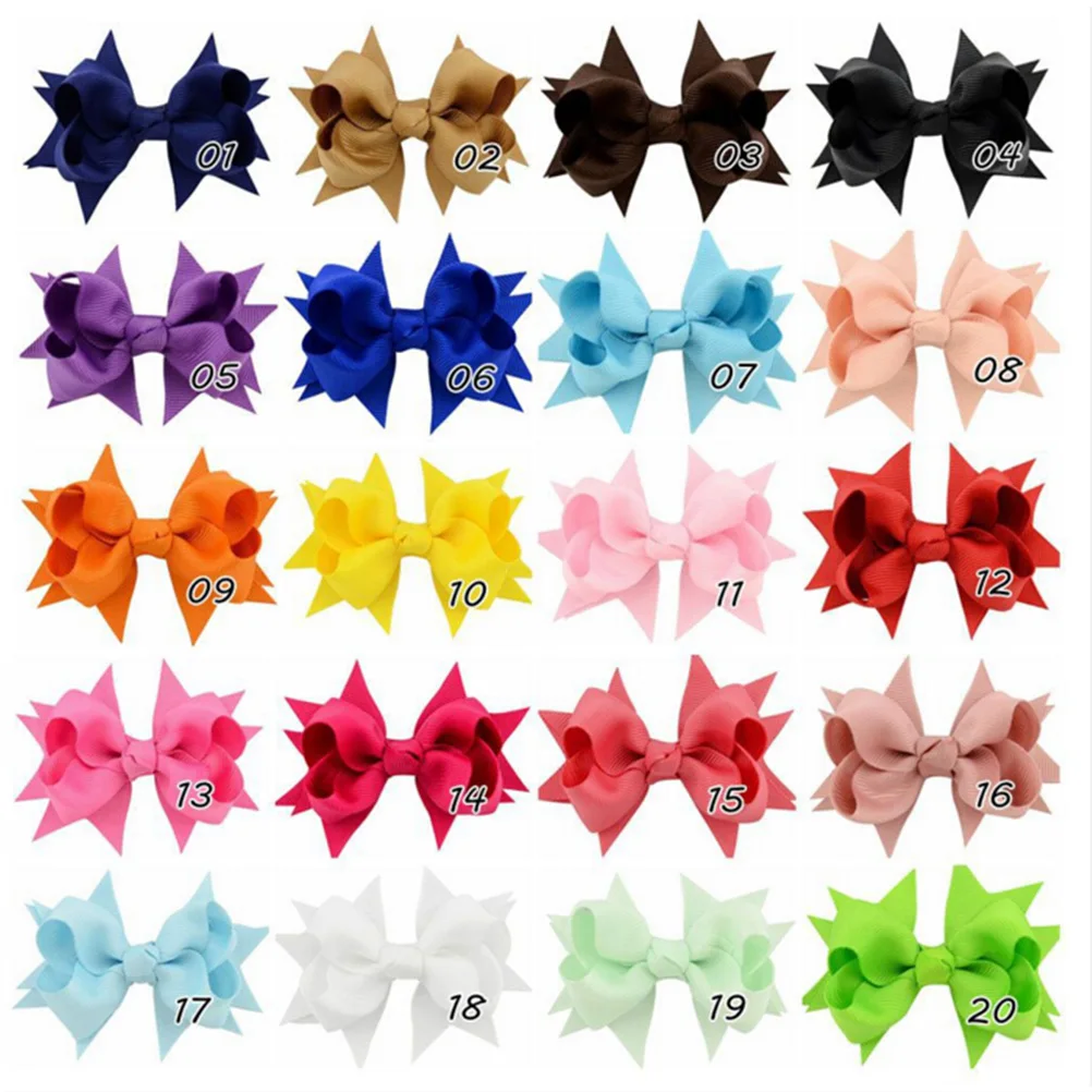 20 PCS High Quality Grosgrain Ribbon Boutique Hair Bows With Clip Hairpins For Kids Girl Hair Decoration
20 PCS High Quality Grosgrain Ribbon Boutique Hair Bows With Clip Hairpins For Kids Girl Hair Decoration