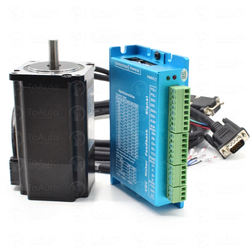 NEMA23 2.8Nm 400 oz-in Closed Loop Stepper Motor + Driver kit 24-50VDC (TS808-C+TC57-28)
NEMA23 2.8Nm 400 oz-in Closed Loop Stepper Motor + Driver kit 24-50VDC (TS808-C+TC57-28)