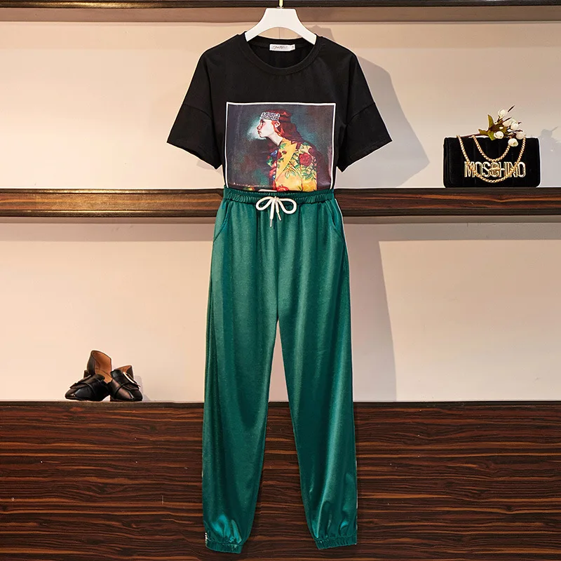ICHOIX plus size two piece set tops and pants 2 piece set women tracksuit print loose L-4XL 2 piece outfits summer clothes 2019
ICHOIX plus size two piece set tops and pants 2 piece set women tracksuit print loose L-4XL 2 piece outfits summer clothes 2019